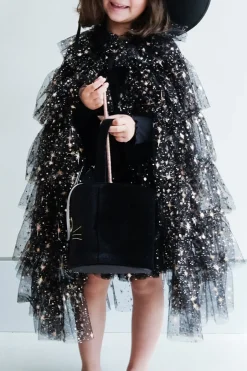 Mimi u0026 Lula Verkleden^Verkleedcape Aurora ruffle | Black | Mimi & Lula
