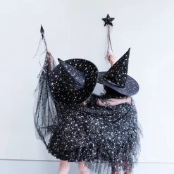 Mimi u0026 Lula Verkleden^Verkleedcape Aurora ruffle | Black | Mimi & Lula