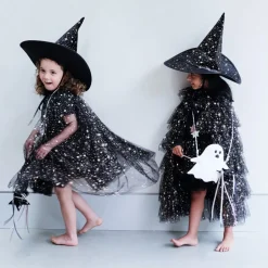 Mimi u0026 Lula Verkleden^Verkleedcape Aurora ruffle | Black | Mimi & Lula