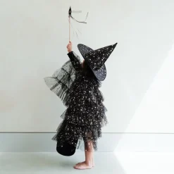 Mimi u0026 Lula Verkleden^Verkleedcape Aurora ruffle | Black | Mimi & Lula