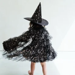 Mimi u0026 Lula Verkleden^Verkleedcape Aurora ruffle | Black | Mimi & Lula