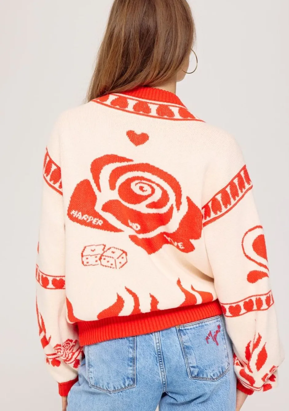 DAMES Harper u0026 Yve Vesten | Vesten & Truien^Vest Jazz | Ecru/spicy red | Harper & Yve