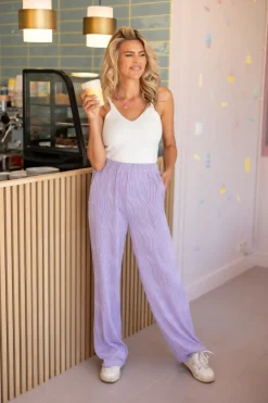 DAMES Studio Poespas Broeken | Snøpskes^Wavy Pants | Lilac |