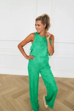 DAMES Refined Department Co-ords | Broeken^Wide leg pants Mara | Green |