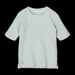 Poespas Zwemkleding | Zwemkleding^Zwemshirt Noah Seersucker | Sea blue / white | Liewood
